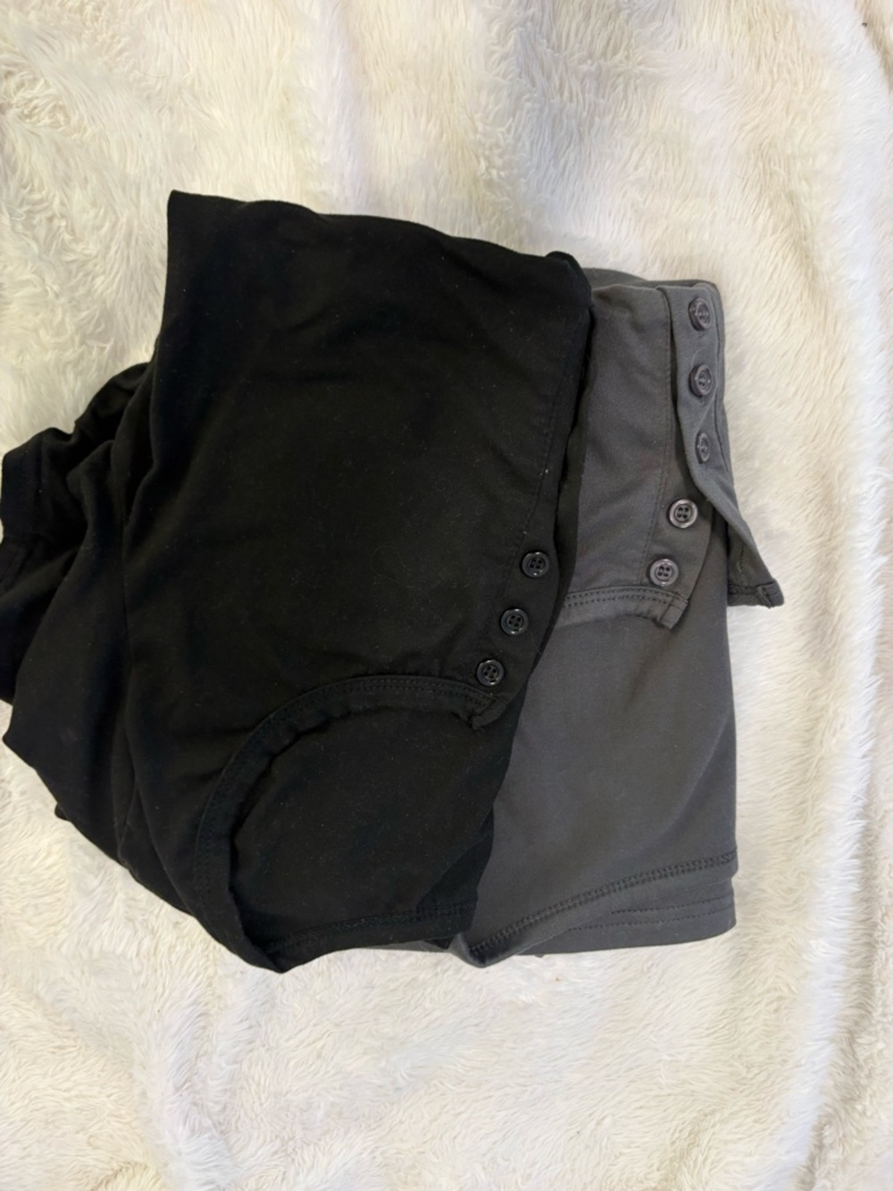 SHEIN Black and Gray Button-Accent Women Tops